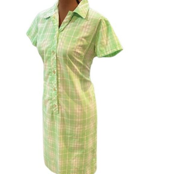 VINTAGE 1960’s Country Miss Green Plaid Dress in Excellent Condition! - Picture 4 of 7